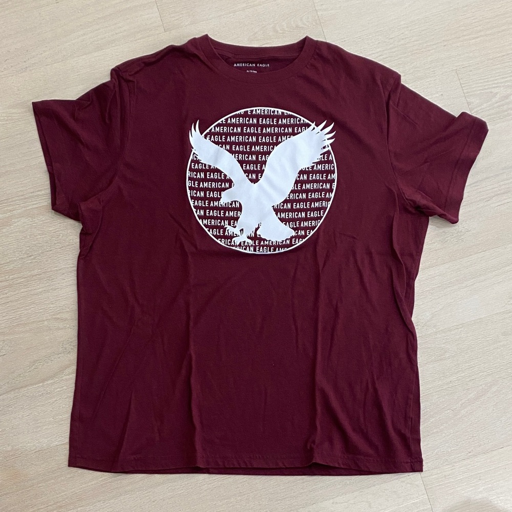 American Eagle Tee - XL - Maroon/Burgundy